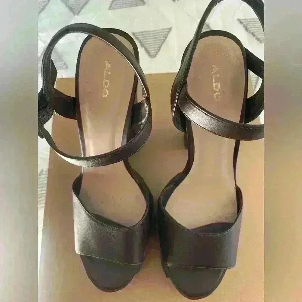 ALDO Brown Platform Sandals